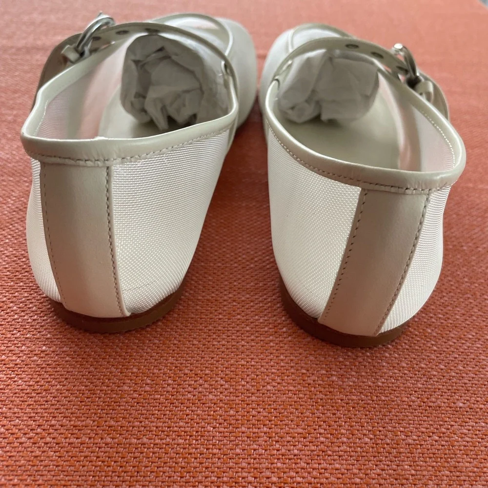 NWOT Reformation Bethany White Mesh Ballet Flats